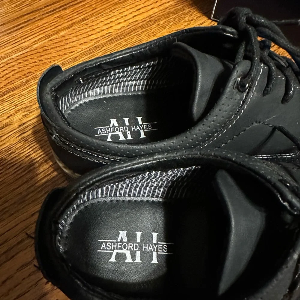 Ashford Hayes Black Kids Dress Shoes